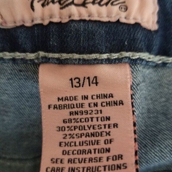 True Luck Jeans size 13/14 Mid Rise Boot Cut Bling - Picture 5 of 14